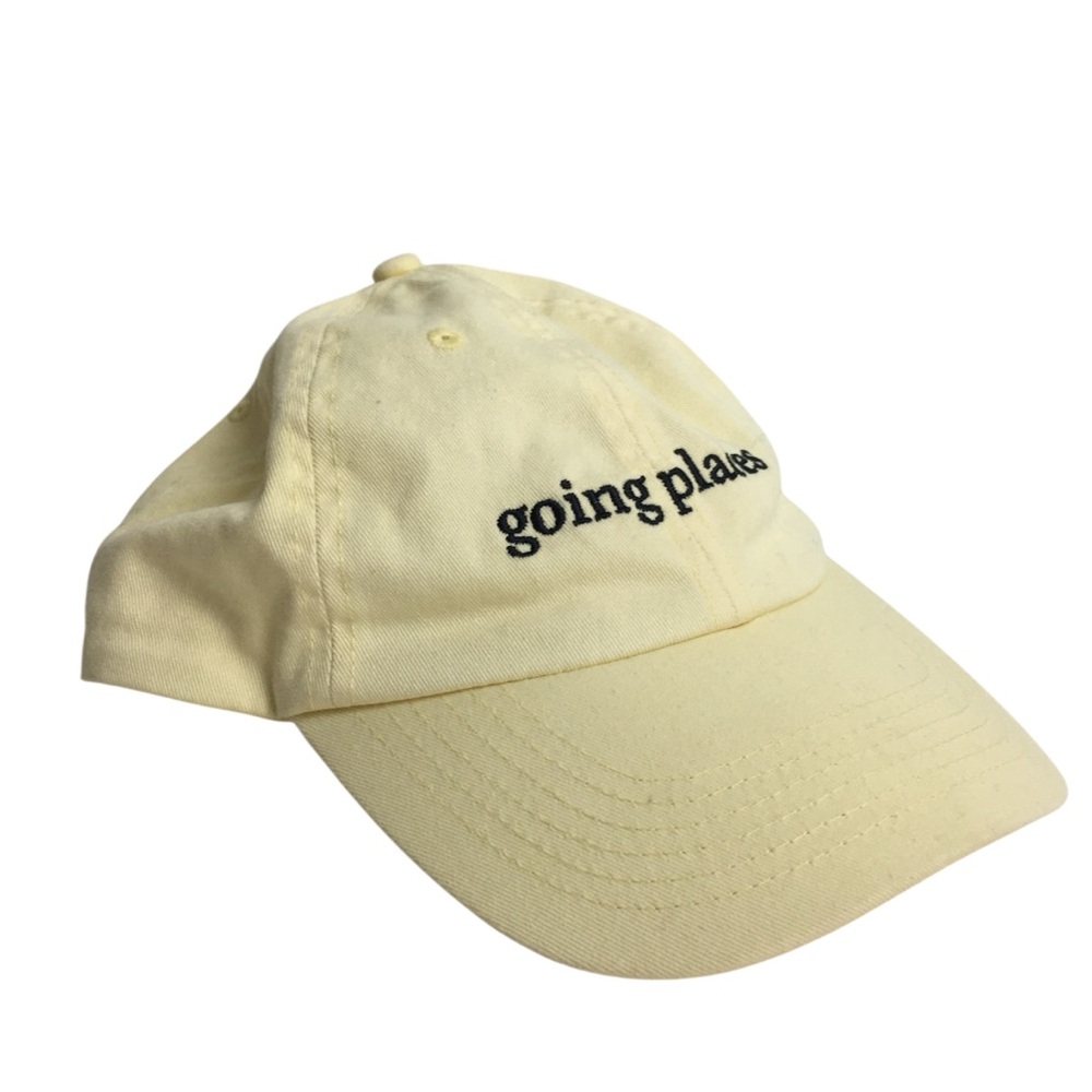 SummerSalt Going Places Baseball Hat Yellow Adjustable